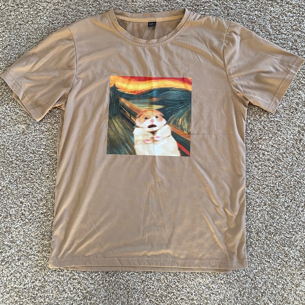 Men’s tan t shirt funny